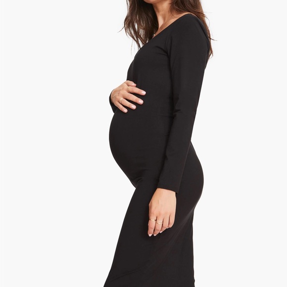 HATCH The Longsleeve Body Dress in Black size Extra Large midi New with Tags - Picture 2 of 10